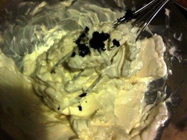 Add every last bit of vanilla to the mixture