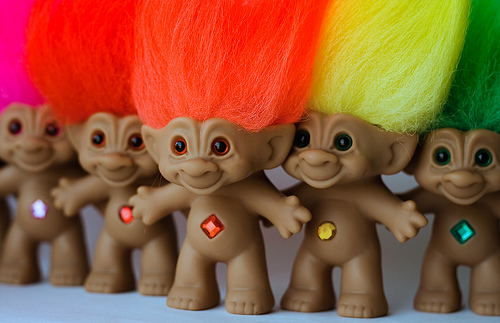 trolls with crazy hair